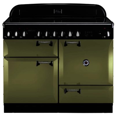 Rangemaster Elan 110cm Electric Ceramic 101000 Range Cooker in Olive Green with Ceramic Hob Rangemaster Elan 110cm Electric Ceramic 101000 Range Cooker in Olive Green with Ceramic Hob